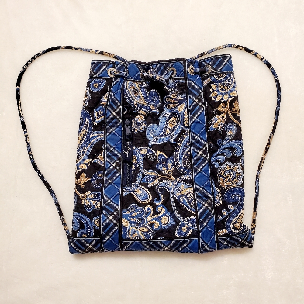 Vera Bradley Backsack Blue Paisley Windsor Navy